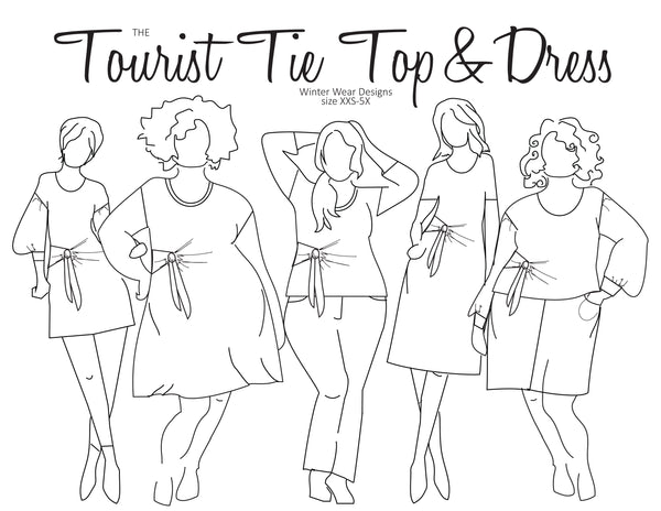 Tourist Tie Top, Tunic, & Dress for Women size XXS-5X
