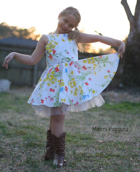 Bateau Garden Dress for Girls size 1-14