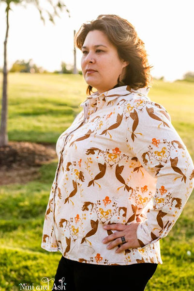 Button Up Top for Women size XXS-XXXL