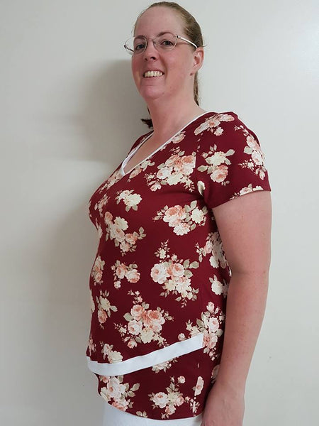 Cross Hem Tee for Women size 00-24 - FREE WITH CODE