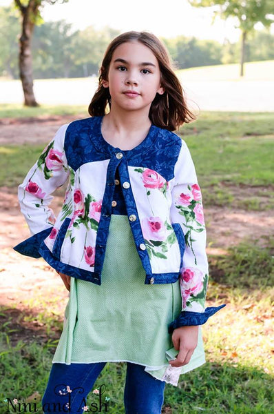 Fashionista Jean Jacket for Girls size 1-14