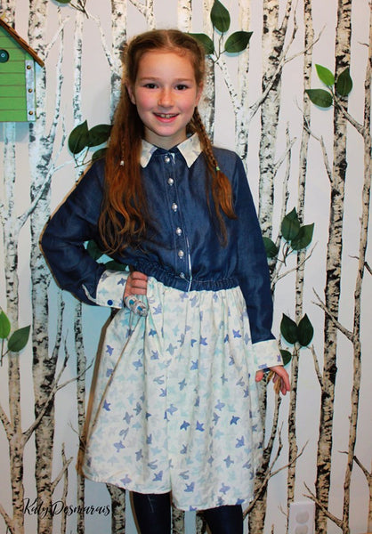 Collared Shirt Dress for Kids size 9m-16