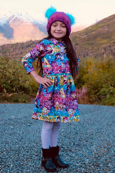 Collared Shirt Dress for Kids size 9m-16