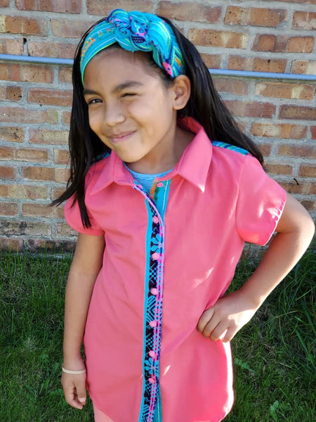 Collared Shirt Dress for Kids size 9m-16