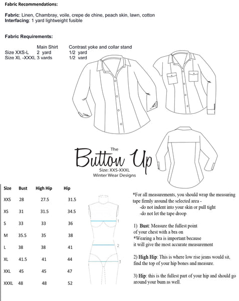 Button Up Top for Women size XXS-XXXL