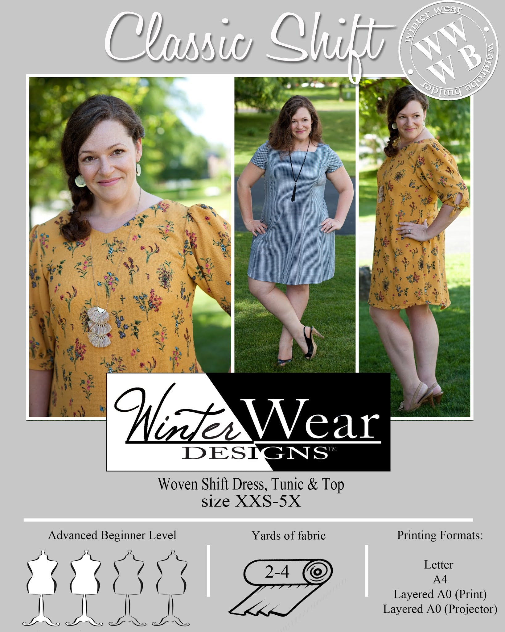 Classic Shift Dress, Tunic & Top for Women size XXS-5X Classic Shift Dress, Tunic & Top for Women size XXS-5X