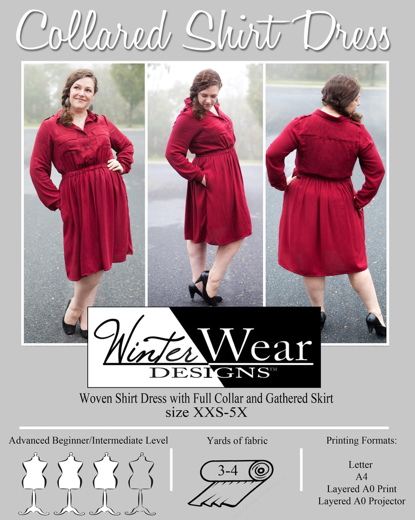 Collared Shirt Dress for Women sizes XXS-5X