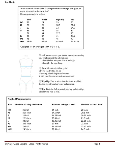 Crossroads Sweater PDF Pattern instructions