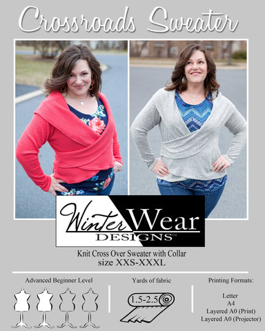 Crossroads Sweater PDF Pattern cover image