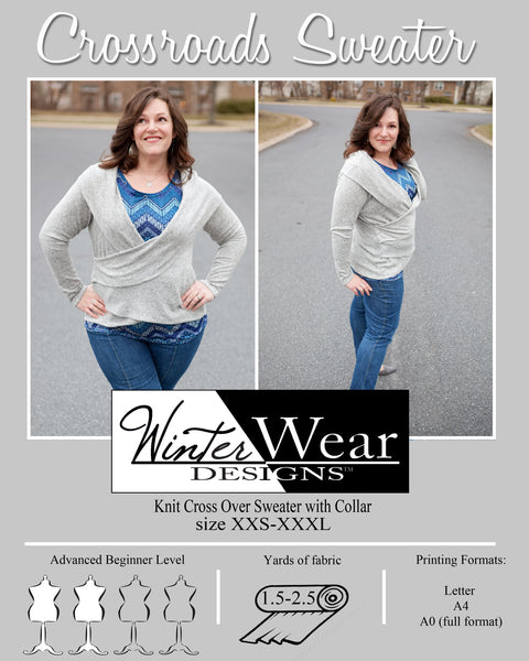 Crossroads Sweater PDF Pattern cover image
