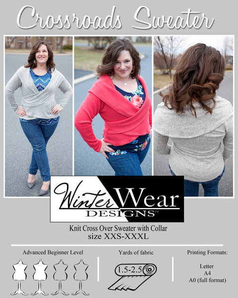 Crossroads Sweater PDF Pattern cover image