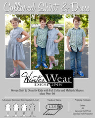 Collared Shirt Dress for Kids size 9m-16