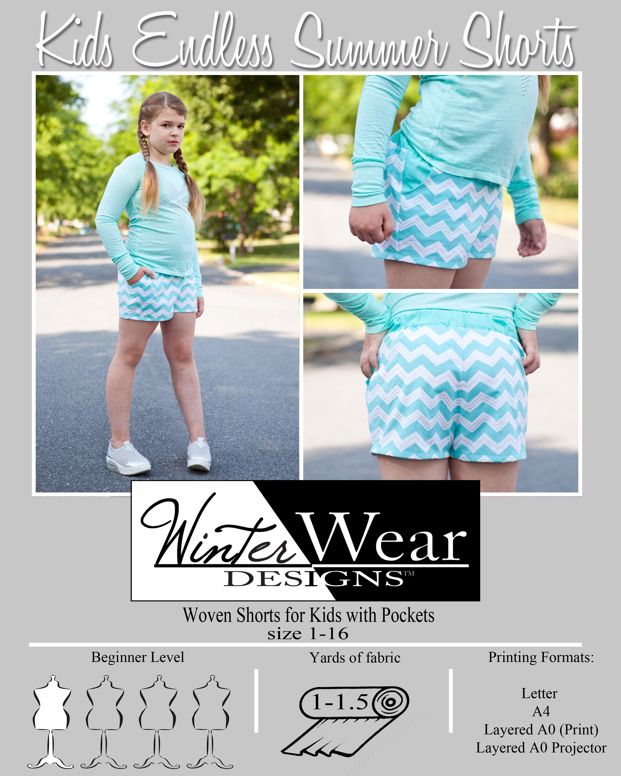 Endless Summer Shorts for Kids Size 1 16