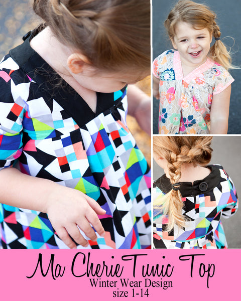 Ma Cherie Tunic Top for girls size 1-14