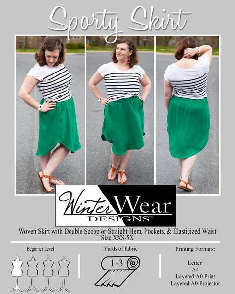 Sporty Skirt Size XXS-5X