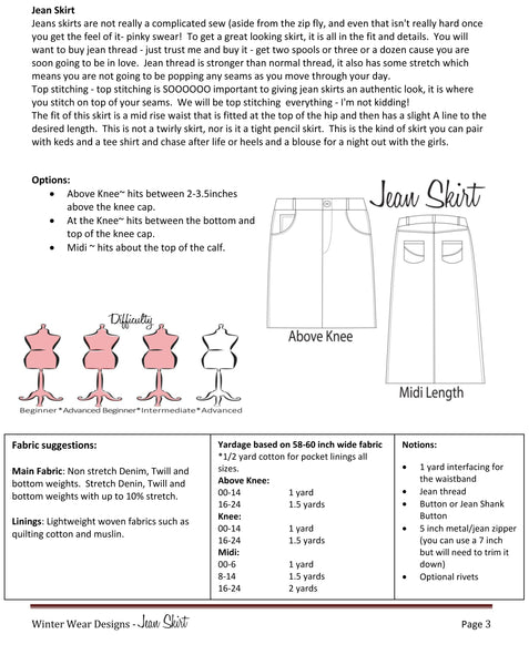 Staple Skirt for Women size 00-24