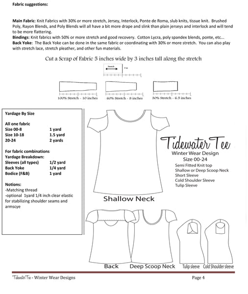 Tidewater Tee for Women size 00-24