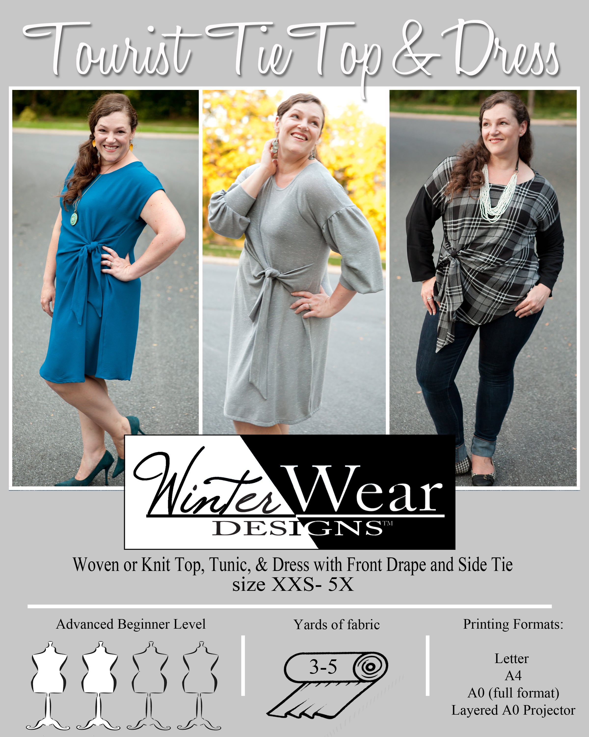 Winter Wear Tunic Designs For Winter Banded Tee For Women Size 00-24