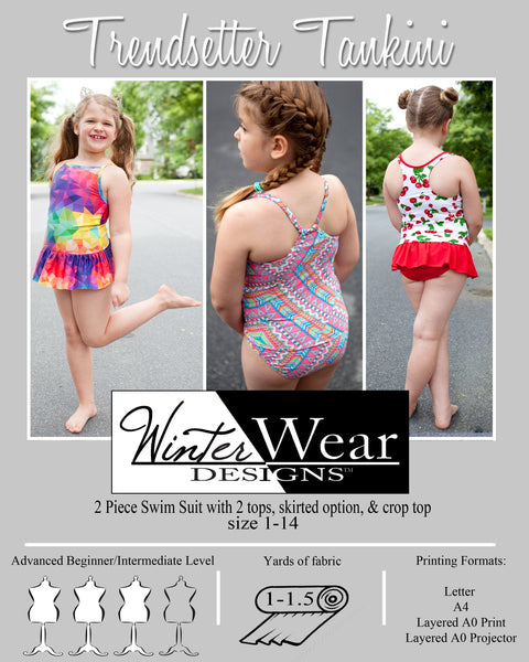 Trendsetter Tankini for girls size 1-14