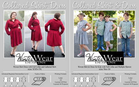 Collared BUNDLE: Kids Collared Shirt & Dress and Women's Collared Shirt Dress