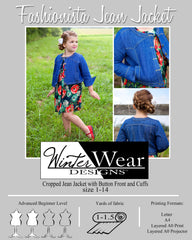 Fashionista Jean Jacket for Girls size 1-14