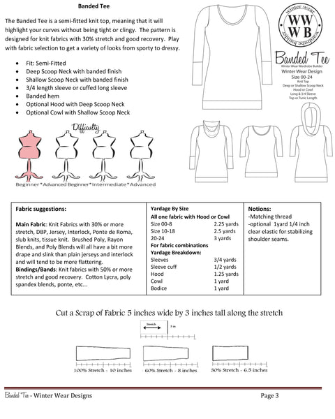 Banded Tee for Women size 00-24