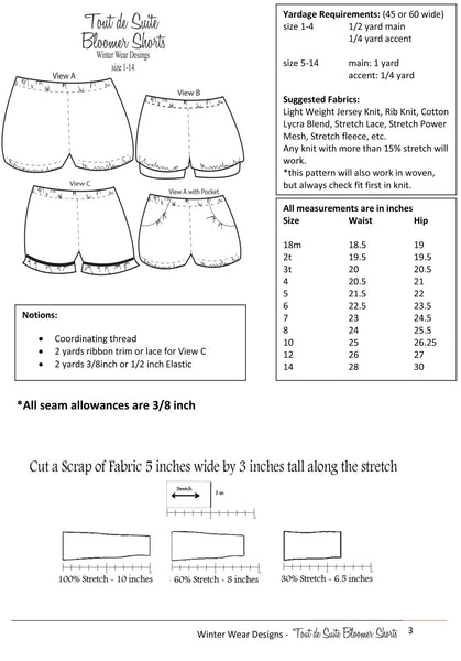 Tout de Suite Bloomer Shorts for girls size 18m-14