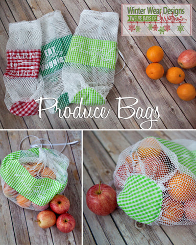 Produce Bags, Free Pattern and HTV Cut Files