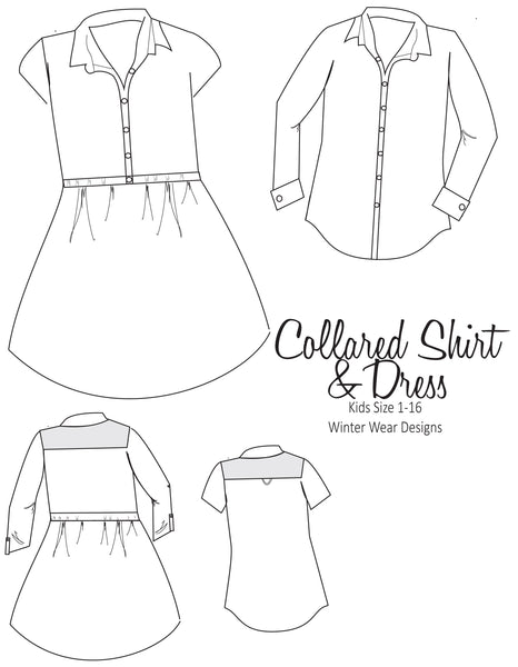 Collared BUNDLE: Kids Collared Shirt & Dress and Women's Collared Shirt Dress