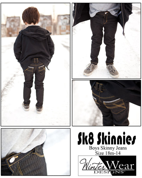 Sk8 Skinnies, Jeans for boys size 1-14