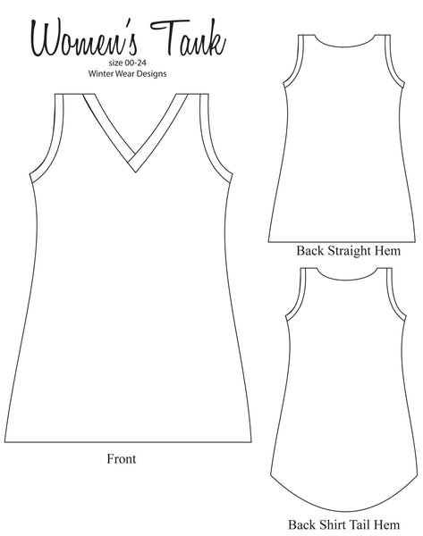 Trendy Tank for women size 00-24 (free w/ code, see inside)