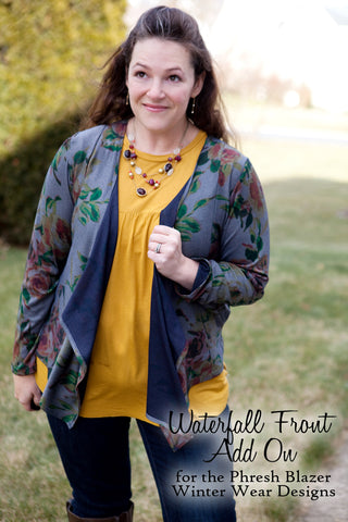 Waterfall Front Add On for the Phresh Blazer for Women size xxs-xxxl - FREE