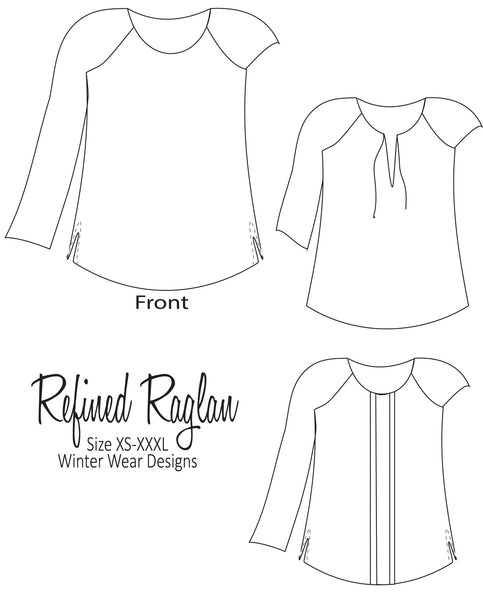 Refined Raglan for Women size XS-XXXL